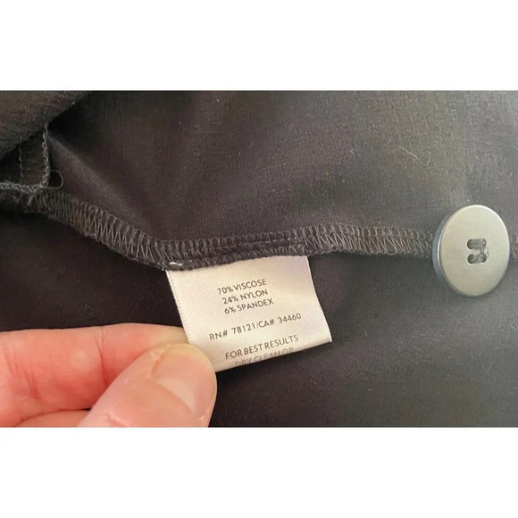 Eileen Fisher  Black Three Button Cardigan Jacket Career Size Small - Picture 13 of 14